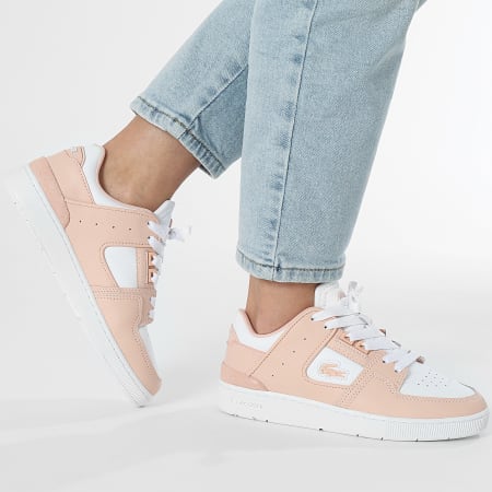 Lacoste - Baskets Femme Court Cage 125 Light Pink White