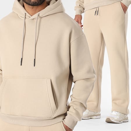 LBO - Ensemble Sweat Capuche Et Pantalon Jogging 3720 Beige