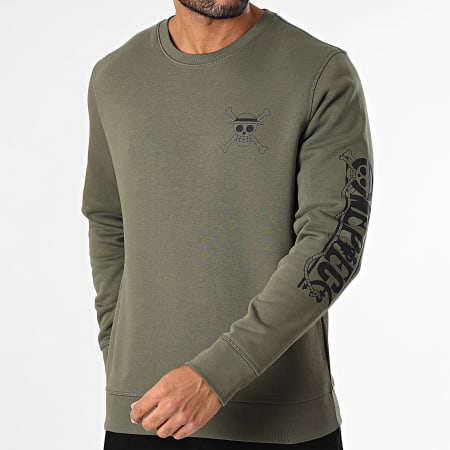 One Piece - Mugiwara Sudadera cuello redondo Caqui Verde