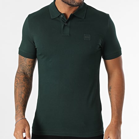 BOSS - Polo de manga corta Slim Passenger 50507803 Verde oscuro