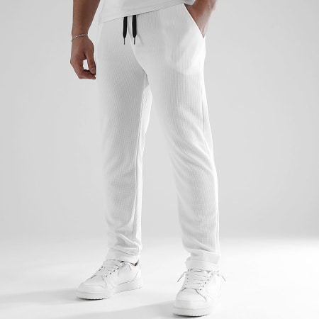 LBO - Pantalon Jogging Waffle 0534 Blanc