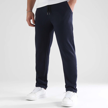 LBO - Pantalon Jogging Waffle 1754 Bleu Marine
