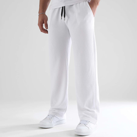 Classic Series - Waffle Large Jogging Pants 1307 White