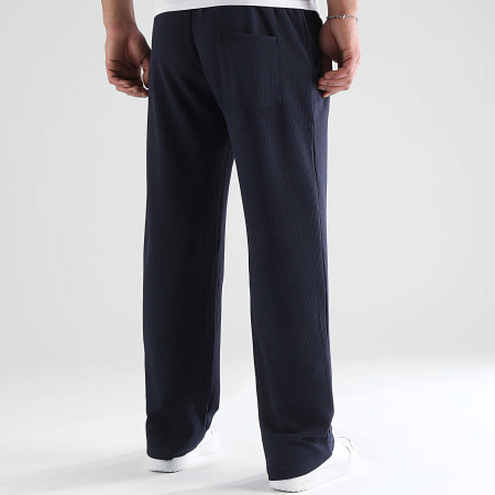 LBO - Lot De 2 Pantalons Jogging Waffle Large 1579 Noir Bleu Marine