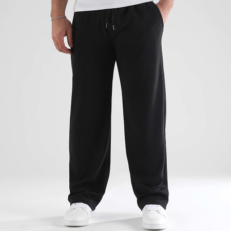 LBO - Lot De 2 Pantalons Jogging Waffle Large 1579 Noir Bleu Marine