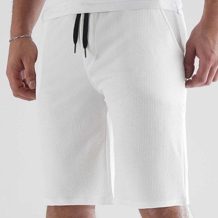 LBO - Short Jogging Texturé Relaxed Waffle 1491 Blanc