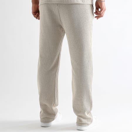LBO - Pantalon Large Seersucker 3701 Beige