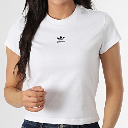 Adidas Originals - Tee Shirt Essential Slim Femme JC8973 Blanc