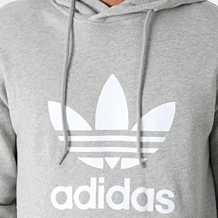 Adidas Originals - Sweat Capuche Trefoil IM4490 Gris Chiné
