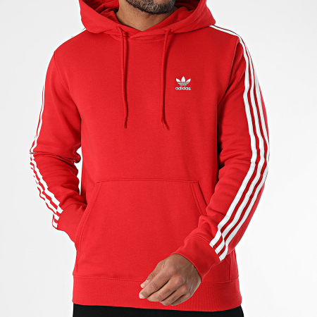 Adidas Originals - Sudadera 3 Rayas IR9868 Rojo