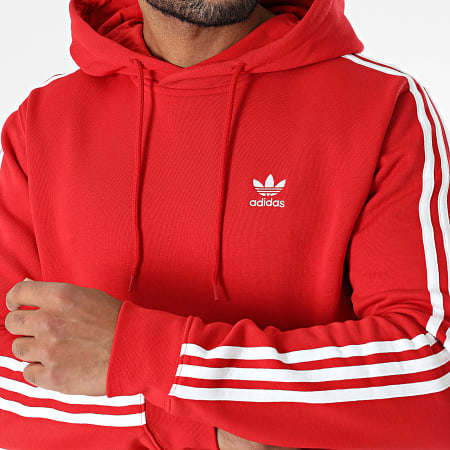 Adidas Originals - Sudadera 3 Rayas IR9868 Rojo