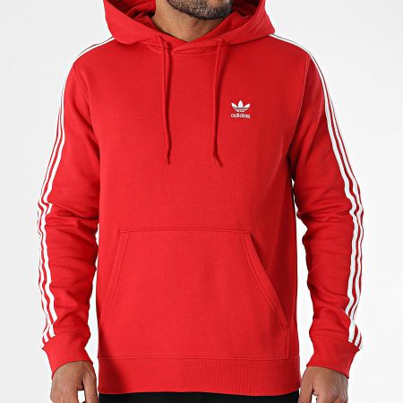 Adidas Originals - Sudadera 3 Rayas IR9868 Rojo