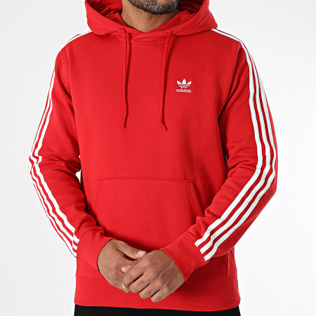 Adidas Originals - Sudadera 3 Rayas IR9868 Rojo