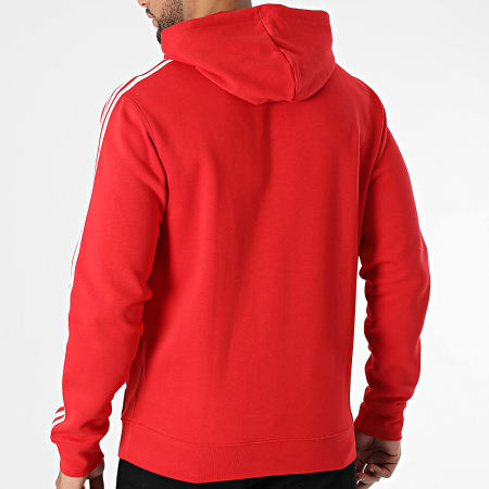 Adidas Originals - Sudadera 3 Rayas IR9868 Rojo