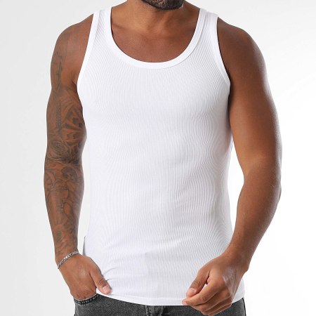 LBO - Lote de 3 camisetas de tirantes acanaladas 1798 Black White Grey Heather