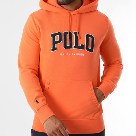 Logo Fleece Hoodie Orange