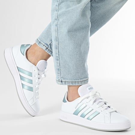 Adidas Sportswear - Baskets Femme Grand Court Base 2.0 JH9384 Cloud White Magic Grey Metallic Grey Two