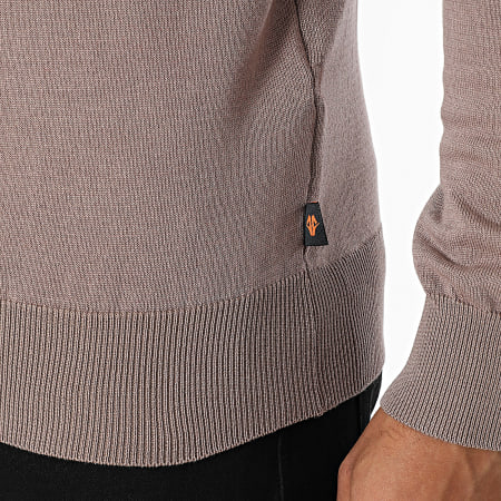 Armita - Pull Col Montant AVP-175 Beige Foncé