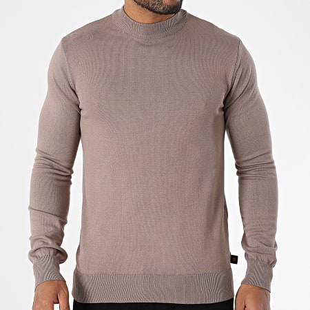 Armita - Pull Col Montant AVP-175 Beige Foncé