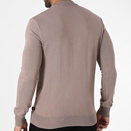 Armita - Pull Col Montant AVP-175 Beige Foncé