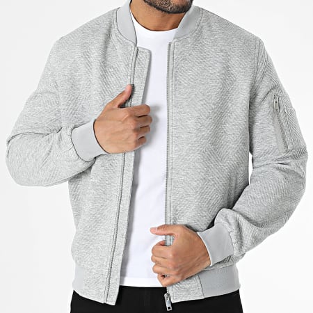 Frilivin - Chaqueta gris con cremallera