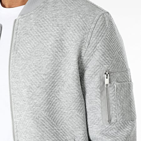 Frilivin - Chaqueta gris con cremallera