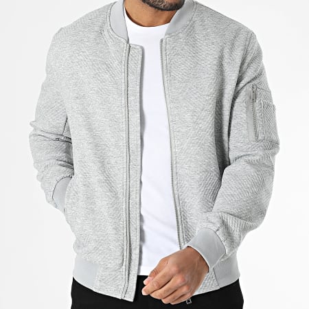 Frilivin - Chaqueta gris con cremallera