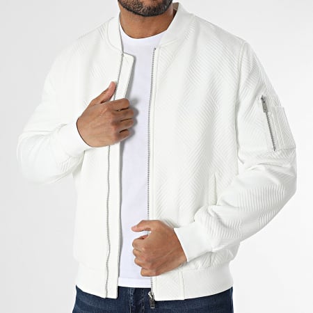 Frilivin - Chaqueta blanca con cremallera