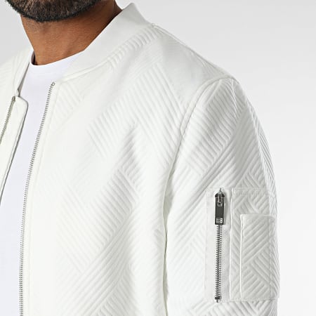 Frilivin - Chaqueta blanca con cremallera