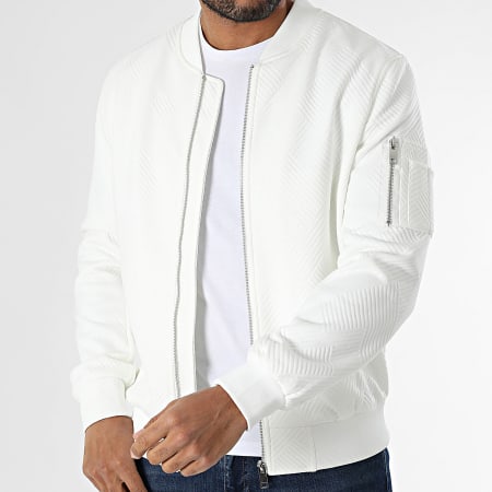 Frilivin - Chaqueta blanca con cremallera
