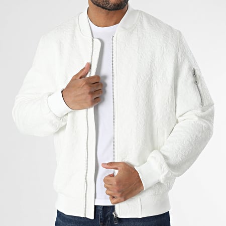 Frilivin - Chaqueta blanca con cremallera