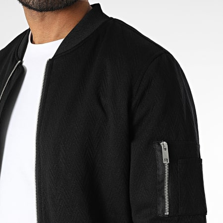 Frilivin - Chaqueta negra con cremallera