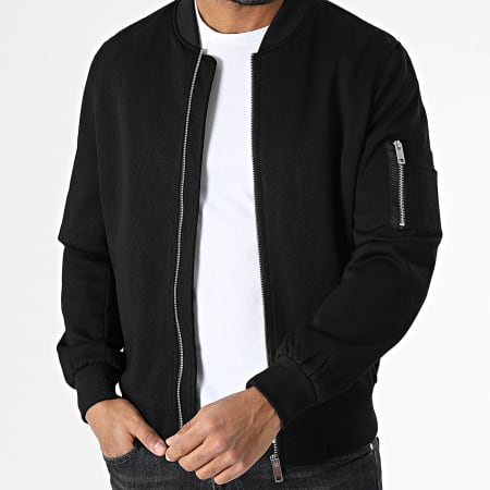 Frilivin - Chaqueta negra con cremallera
