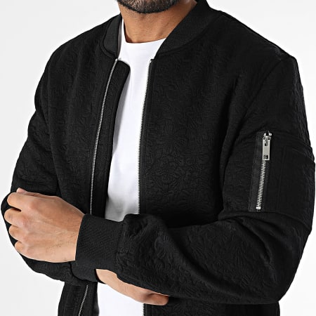 Frilivin - Chaqueta negra con cremallera