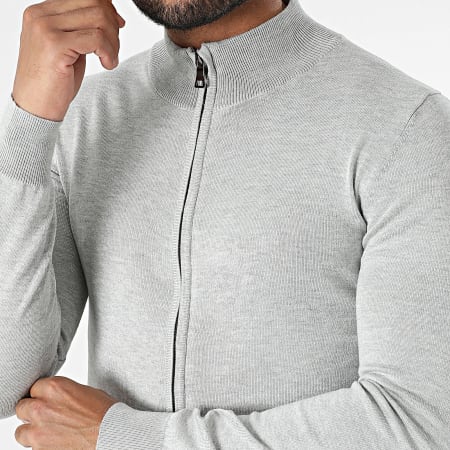 Frilivin - Chaqueta gris con cremallera