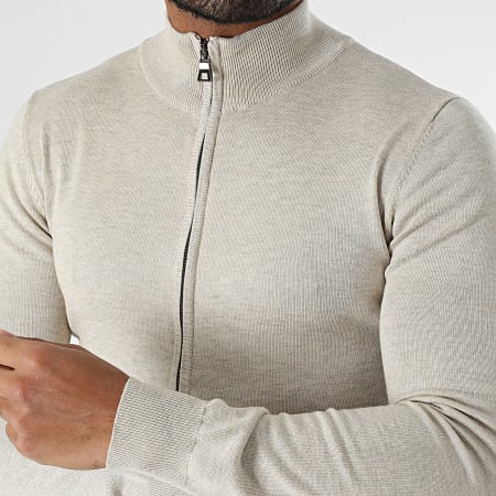 Frilivin - Chaqueta beige con cremallera