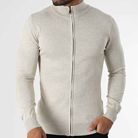 Frilivin - Chaqueta beige con cremallera