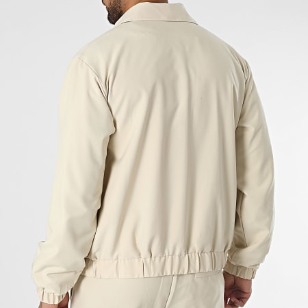 Frilivin - Ensemble Veste Zippée Et Pantalon Beige