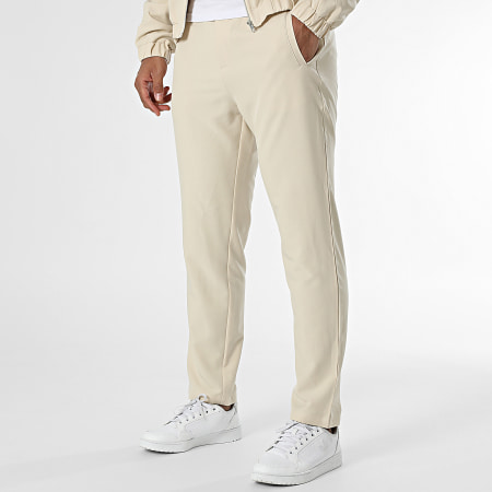 Frilivin - Ensemble Veste Zippée Et Pantalon Beige