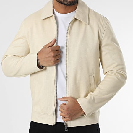 Frilivin - Chaqueta con cremallera Chiné beige