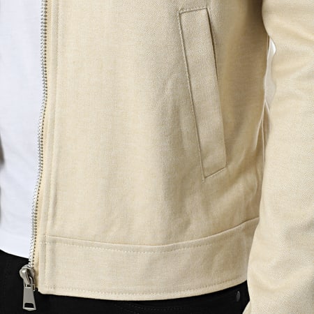 Frilivin - Chaqueta con cremallera Chiné beige