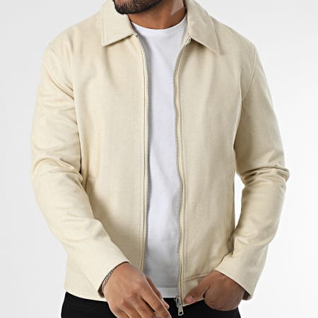 Frilivin - Chaqueta con cremallera Chiné beige