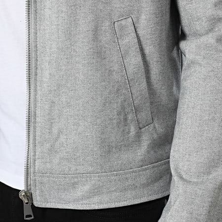 Frilivin - Chaqueta con cremallera gris brezo