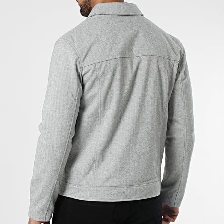 Frilivin - Chaqueta con cremallera gris brezo