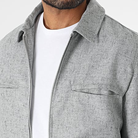 Frilivin - Ensemble Veste Zippée Et Pantalon Gris Chiné