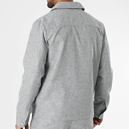 Frilivin - Ensemble Veste Zippée Et Pantalon Gris Chiné