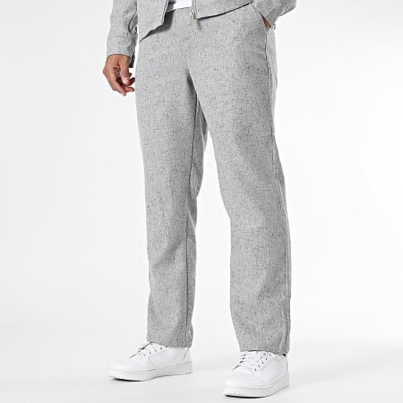 Frilivin - Ensemble Veste Zippée Et Pantalon Gris Chiné