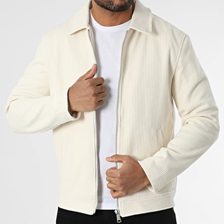 Frilivin - Chaqueta beige con cremallera
