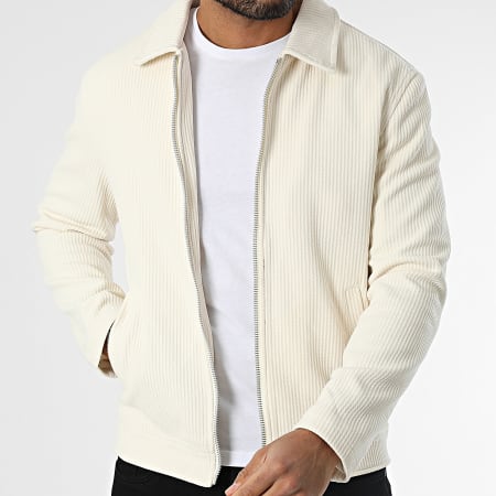 Frilivin - Chaqueta beige con cremallera