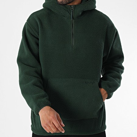 Levi's - A8611 Sudadera con capucha y cremallera Verde Oscuro